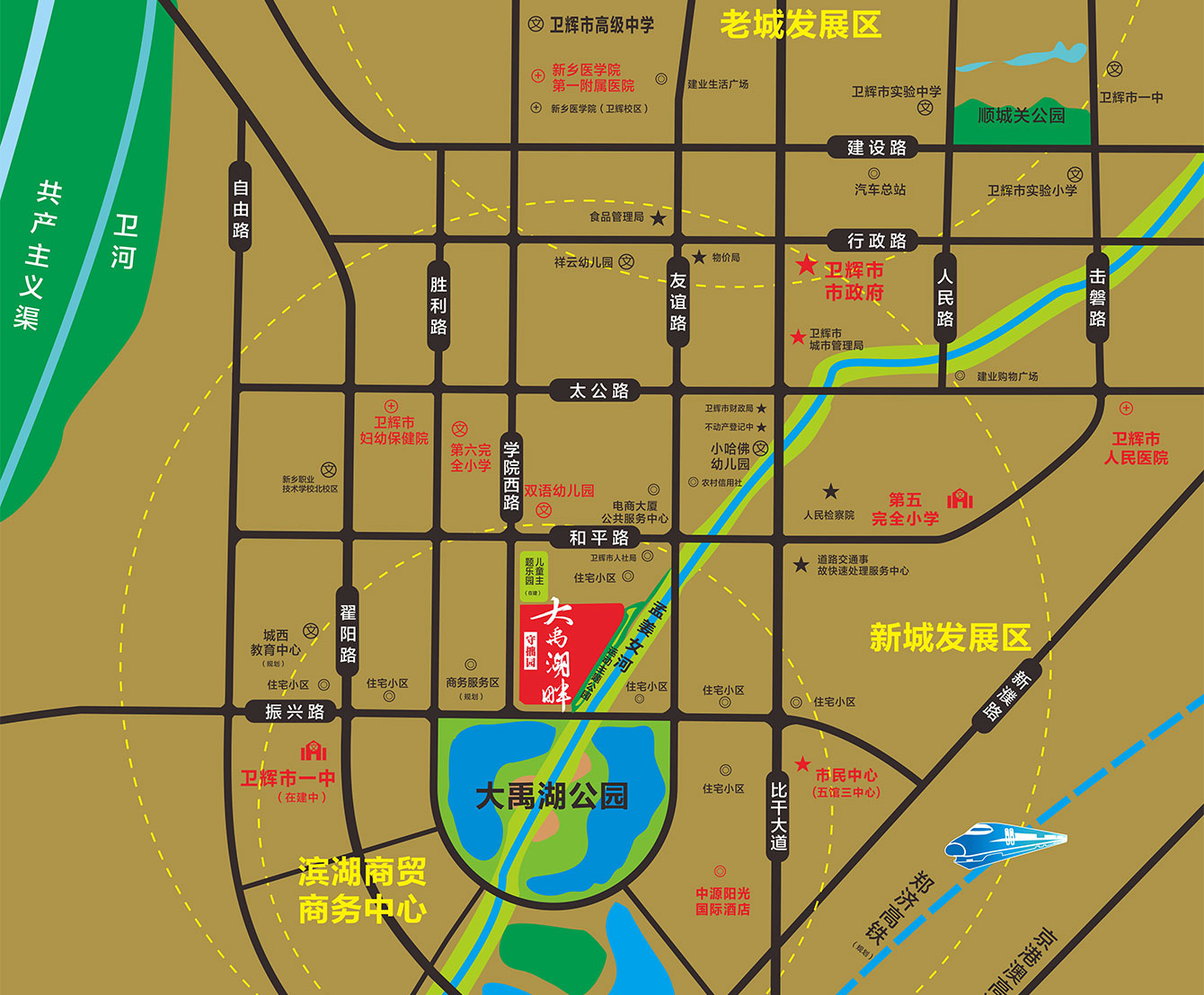 守拙園大禹湖畔區(qū)位圖
